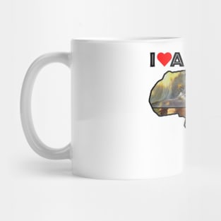 I Love Africa Wildlife Collage Map Mug